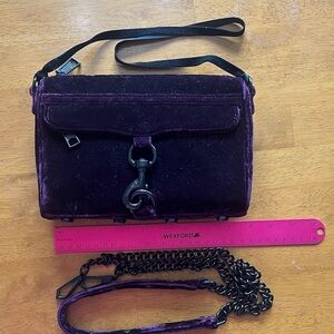 Rebecca Minkoff MAC Dark Purple Velvet Crossbody Bag